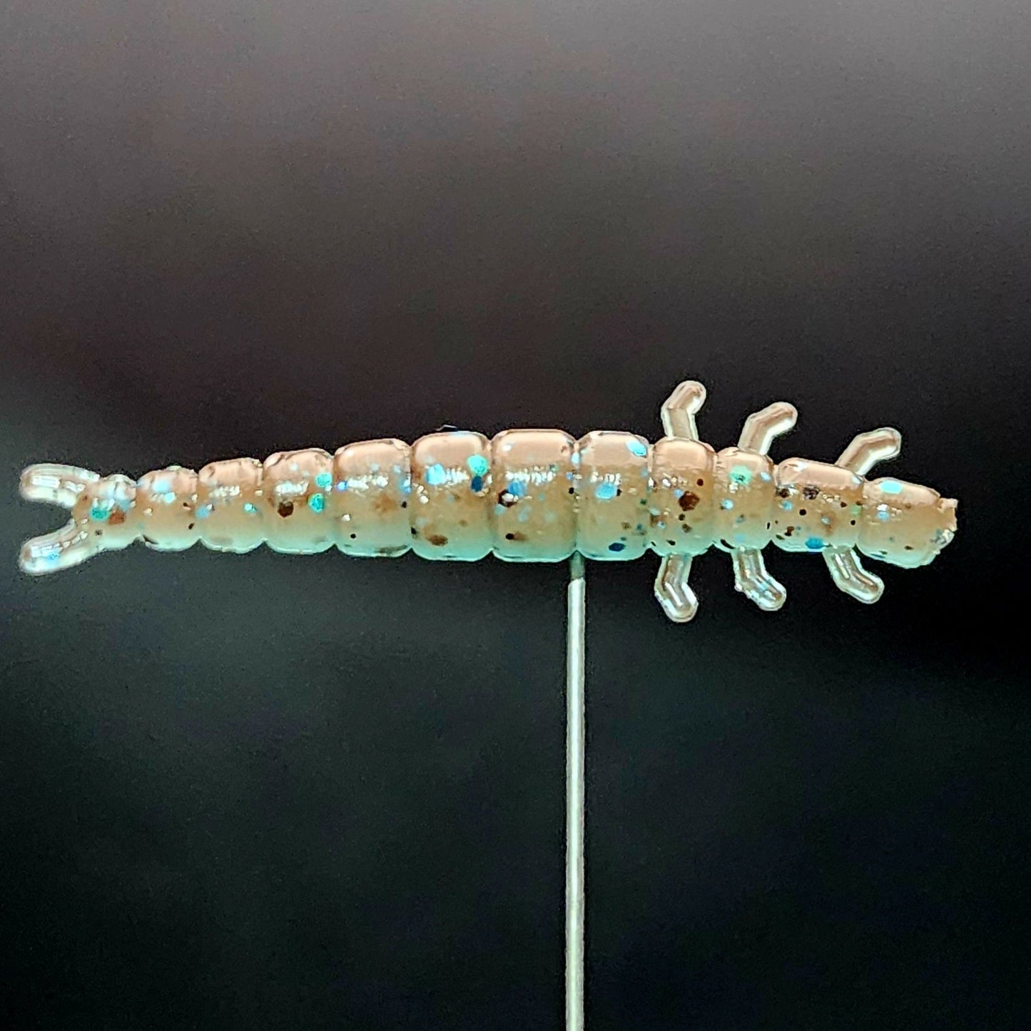 Jar of 1.3" Caddis Fly Larvae "Stream Weaver"