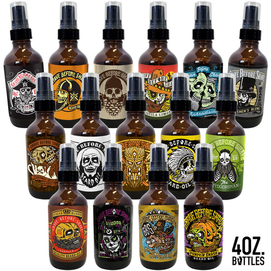 4oz. BIG BOTTLE OF GRAVE BEFORE SHAVE™  BEARD OIL