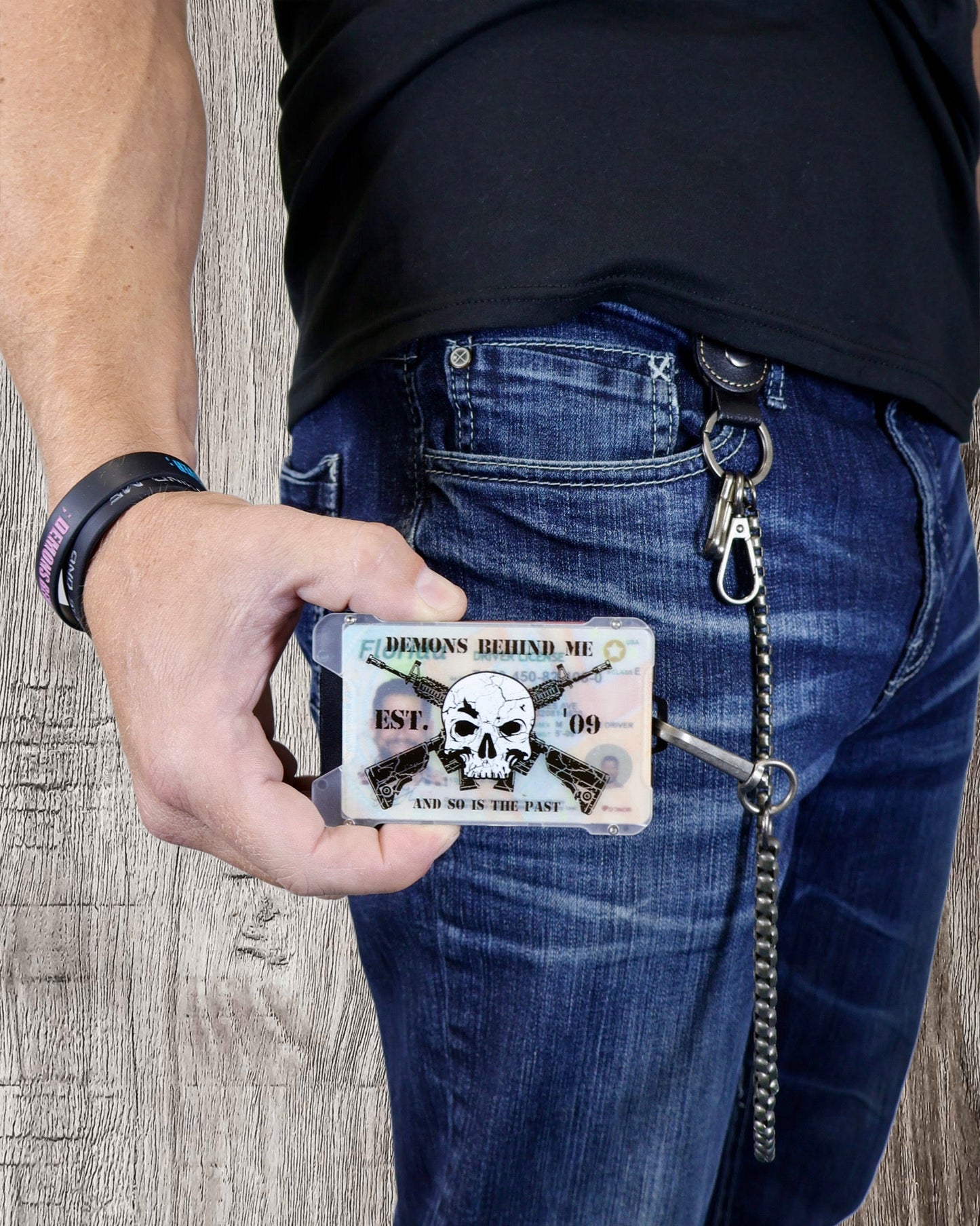 Gambler Wallet w/Chain Clip & ID Holder (wallet chain sold separately)