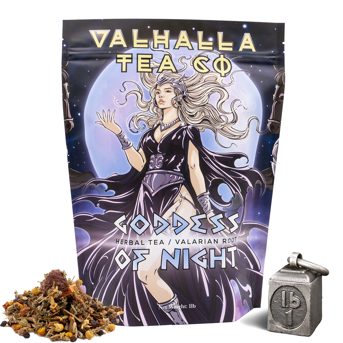 Goddess of Night | Valerian Root, Chamomile, Lavender | Herbal Tea | Non-Caffeinated
