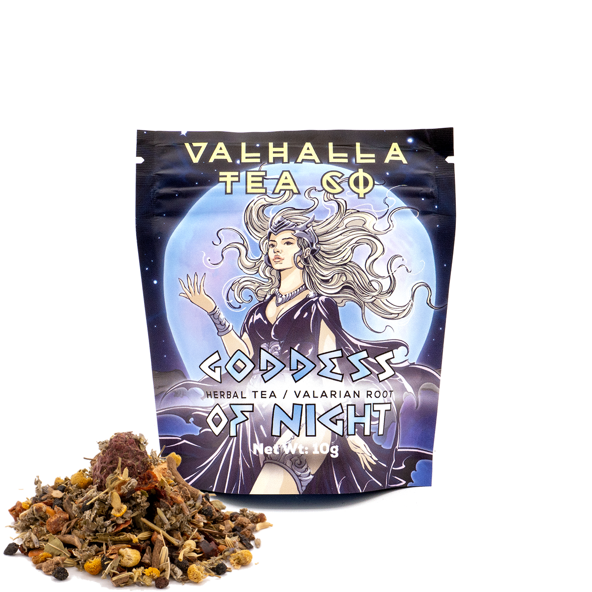 Goddess of Night | Valerian Root, Chamomile, Lavender | Herbal Tea | Non-Caffeinated