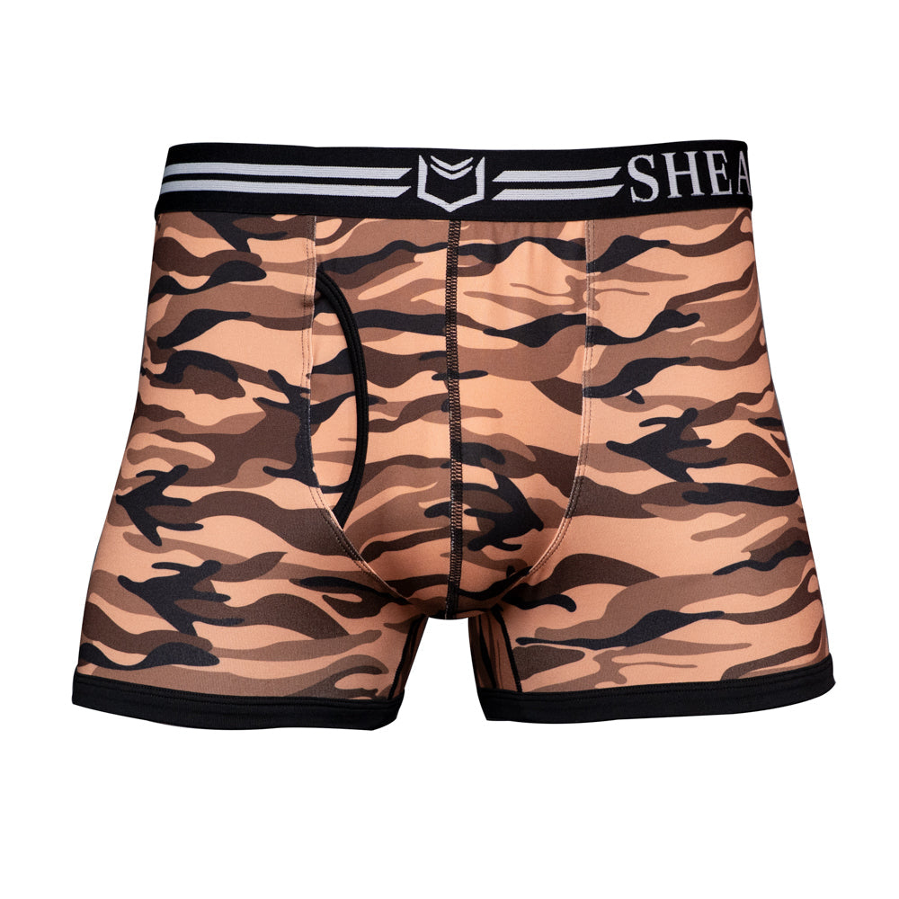 SHEATH 2.1 Polyester Camo Men's Pouch Trunk 3"