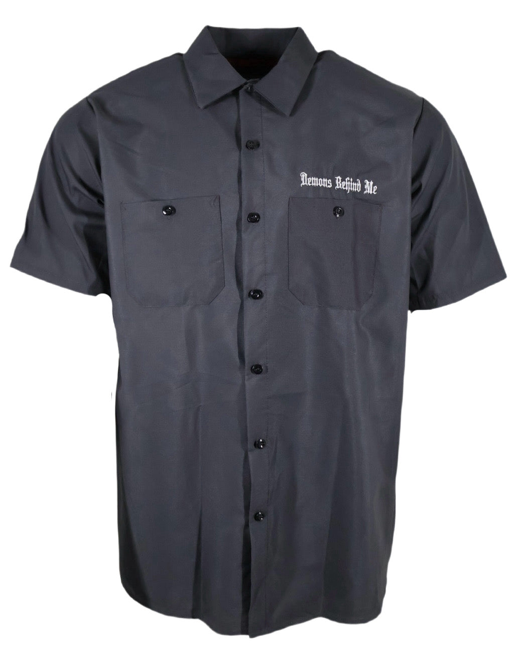 Closeout- Embroidered Shop Shirt -Men's Charcoal