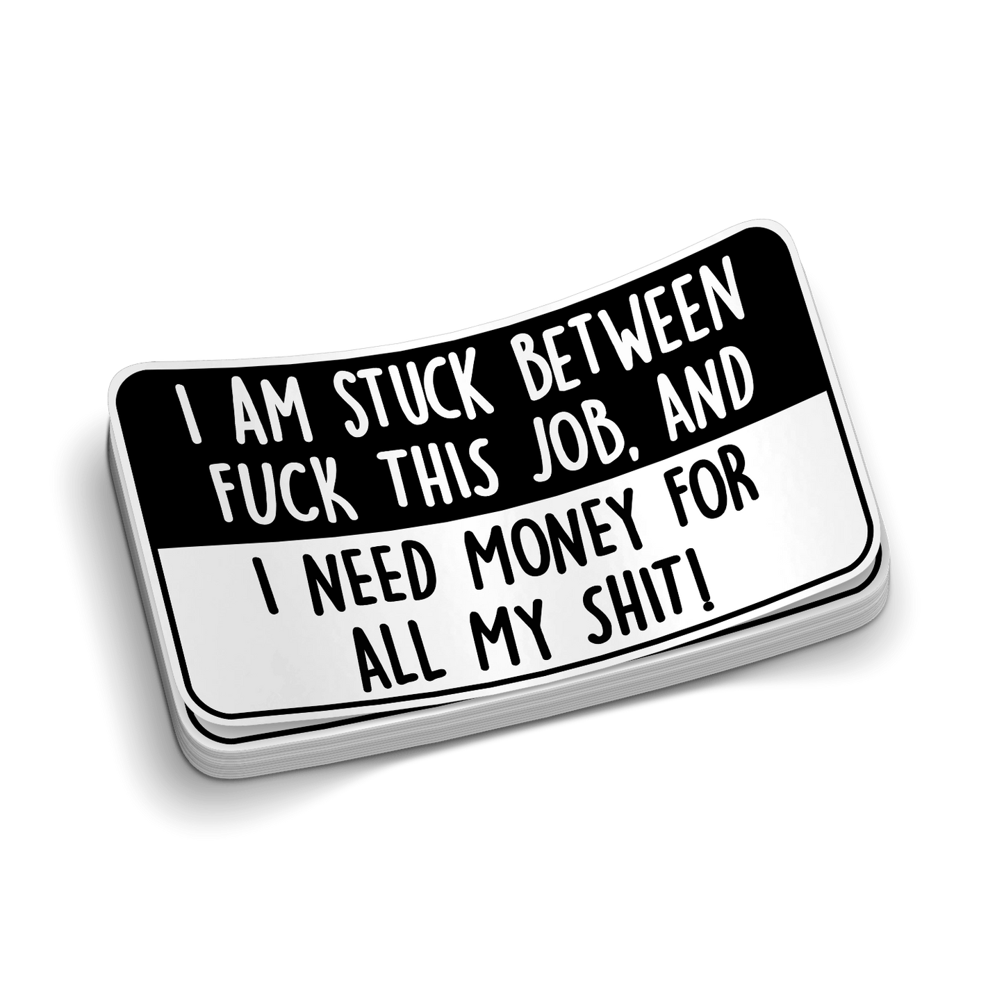 Stuck Between -  Hard Hat Decal