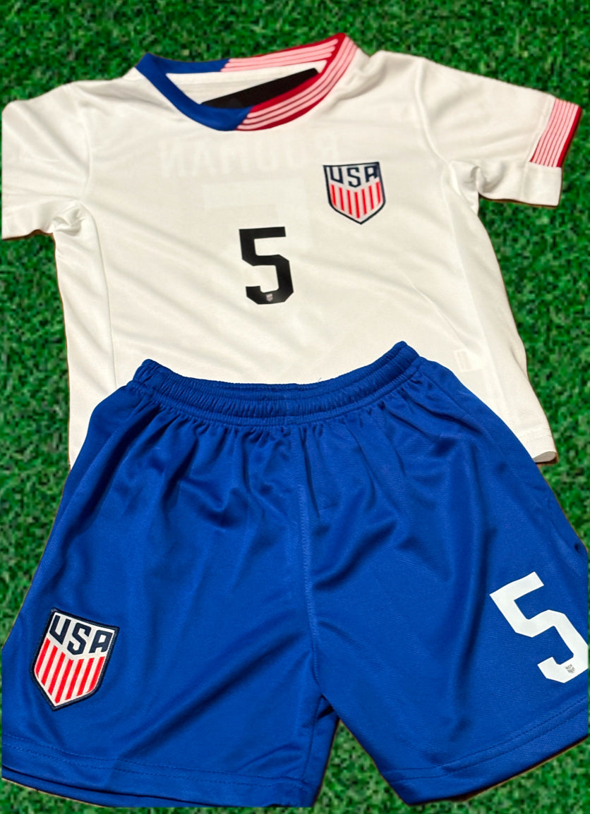 Trinity Rodman Home White Kids Soccer Jersey -All Kid Sizing