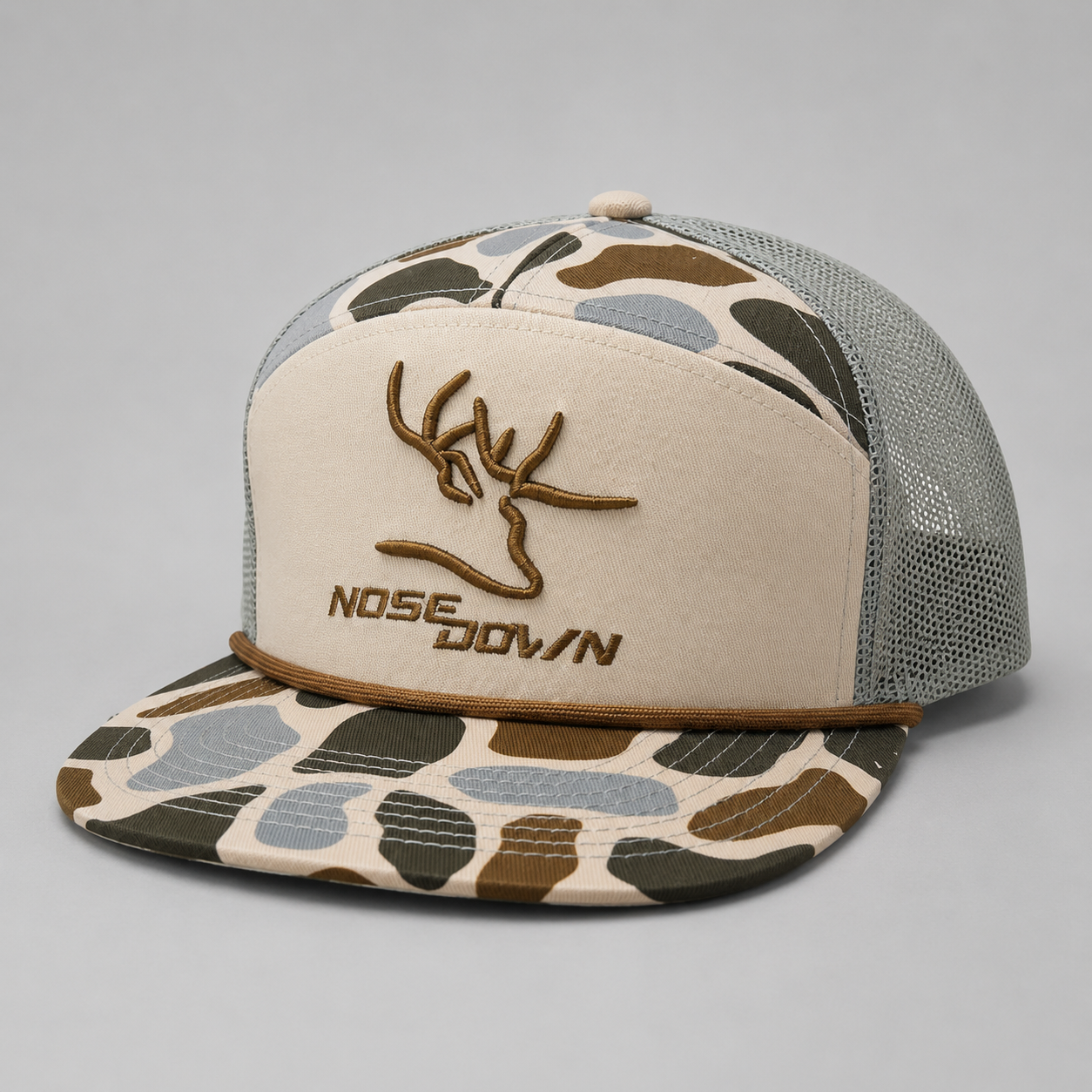 7 Panel Duck Camo Embroidered