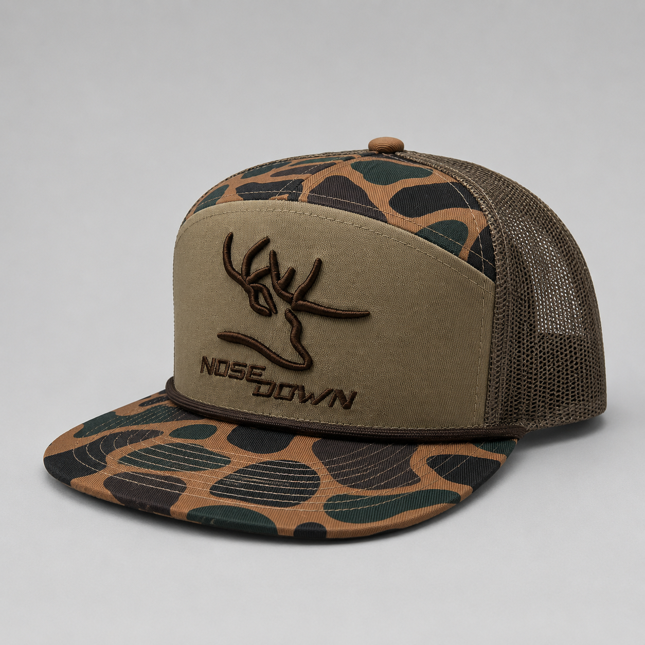 7 Panel Duck Camo Embroidered
