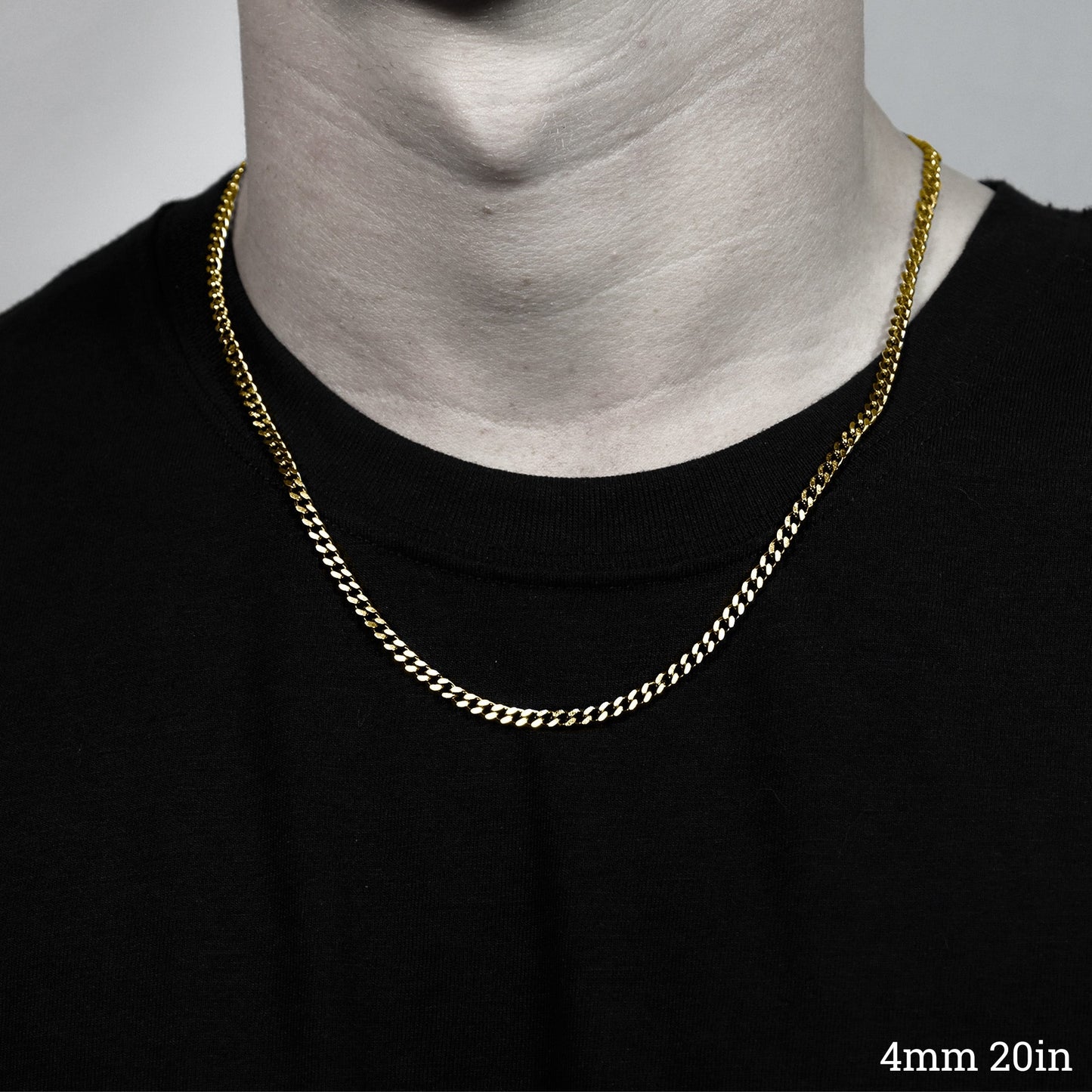 Gold Diamond Cut Curb Chain