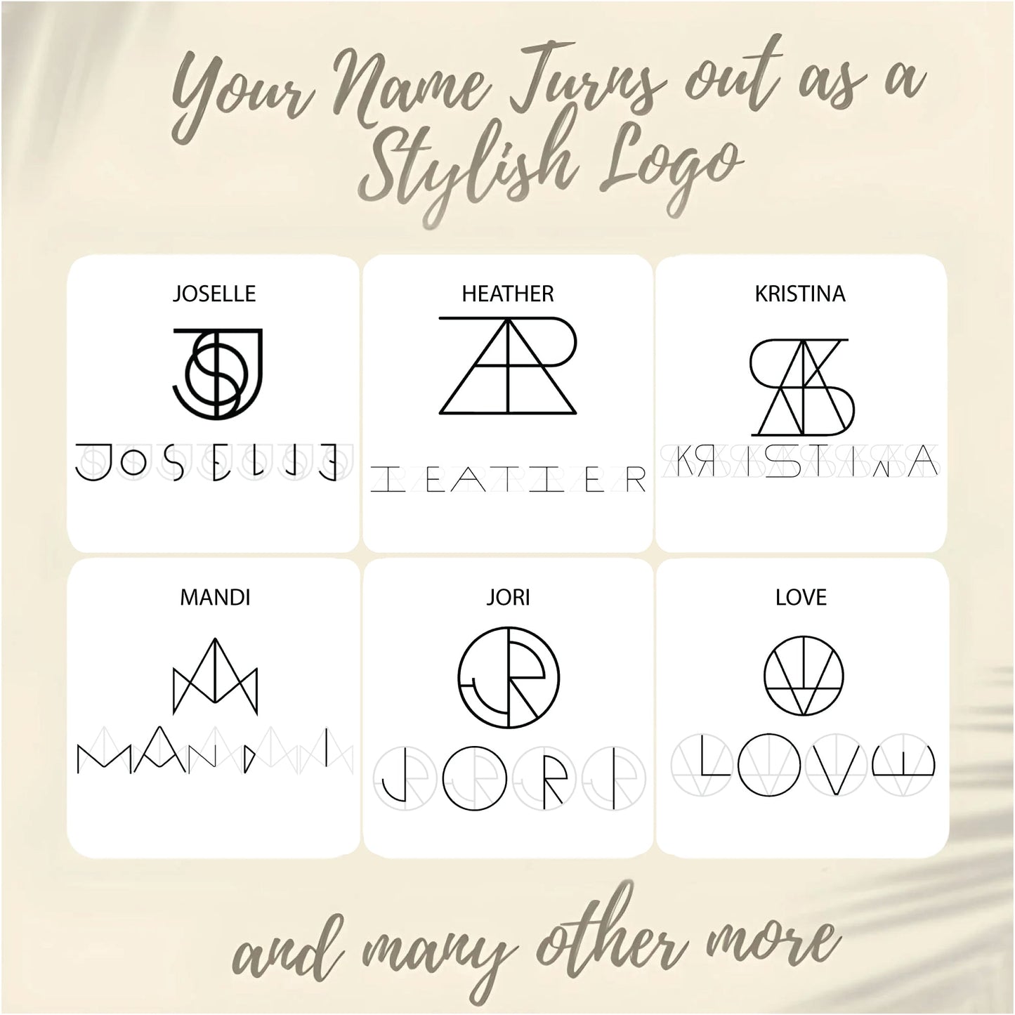 Name Logo Necklace - White Gold