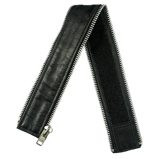 VXP51 Men's Black Universal Vest Expander Panel with Silver Aluminum Zip (Single Piece)