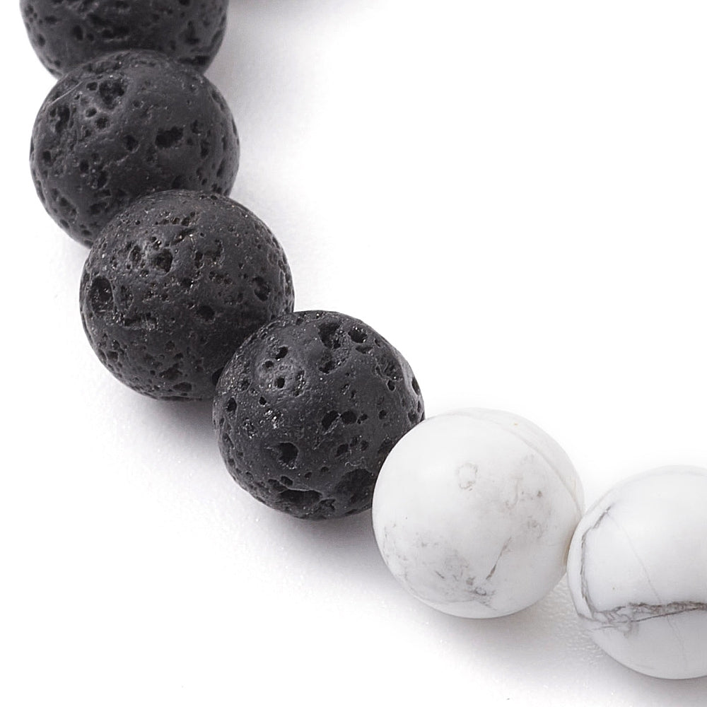 Good vs. Evil - Heavy Beaded Skull Bracelet