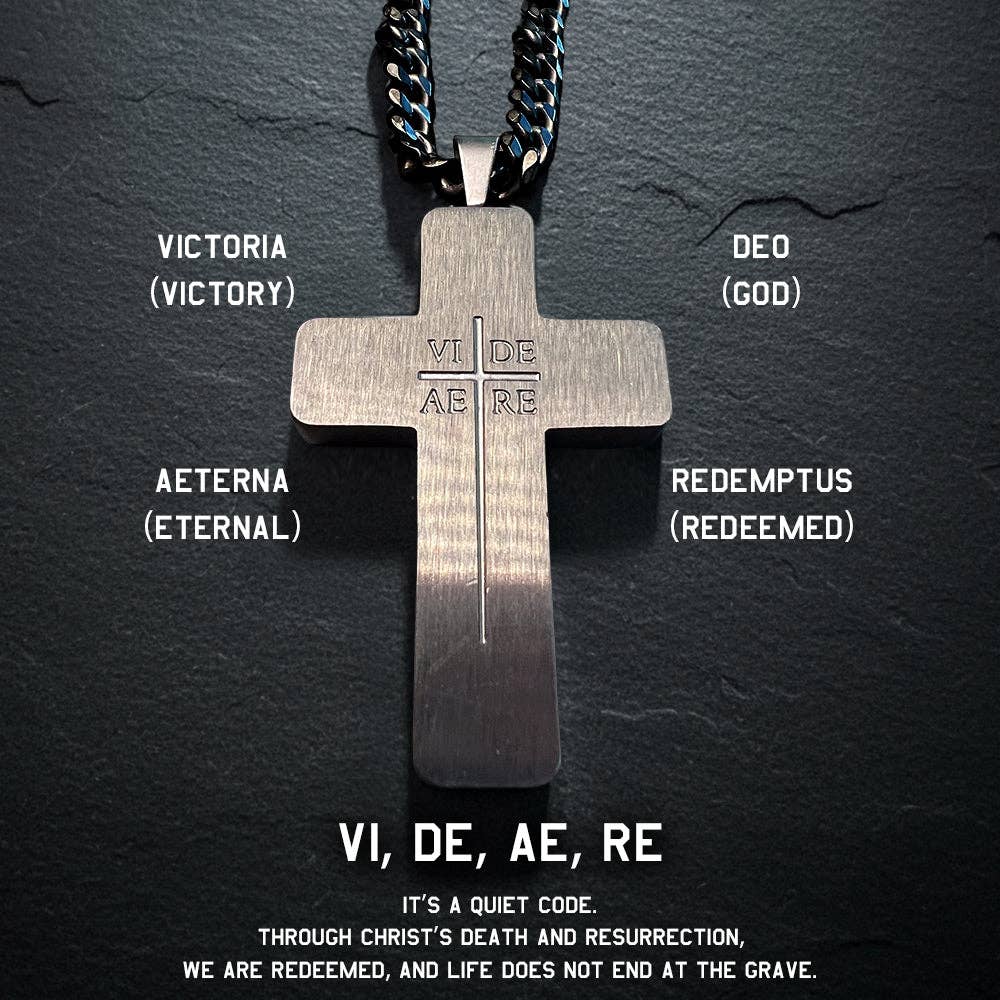 Never Forgotten Legacy Urn Cross Necklace - Helps Pair Veterans With A Service Dog Or Shelter Dog