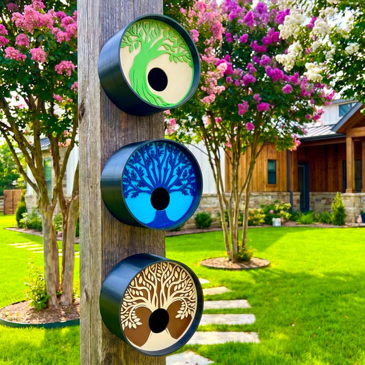 ADG42 Tranquil Tree Modern Round Birdhouses