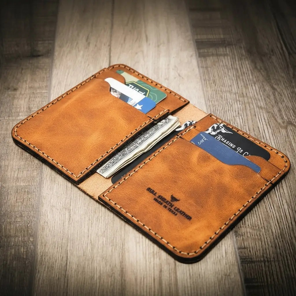The Tyler Vertical Wallet - Chestnut Brown