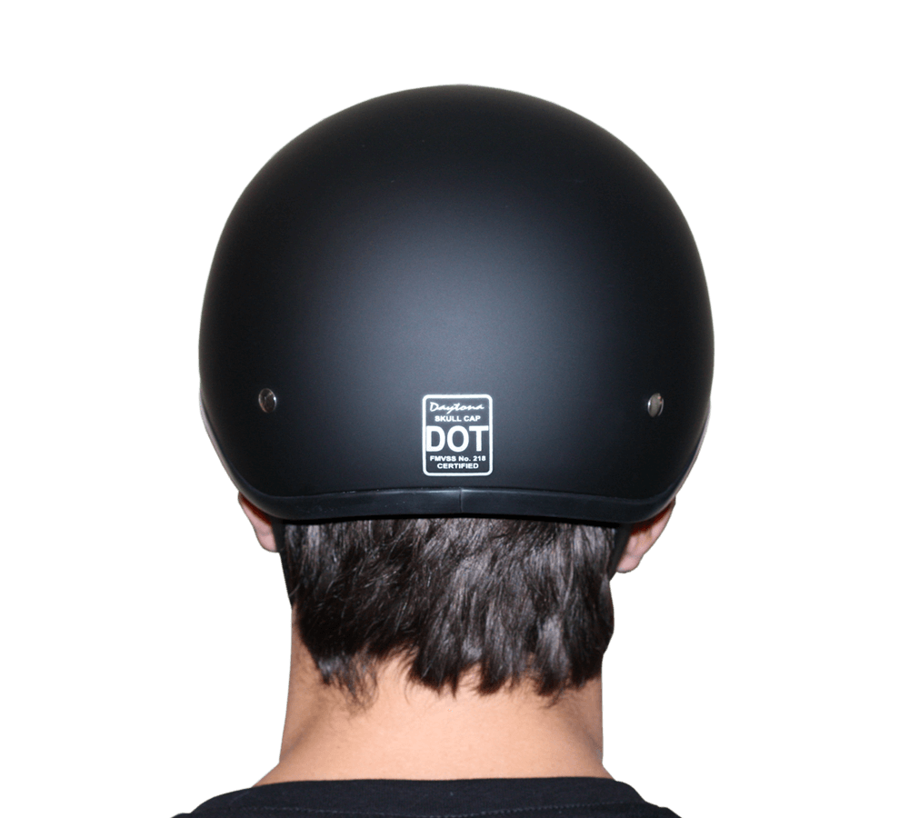 DOT Approved Daytona Skull Cap Half Shell Motorcycle Helmet - Beanie Style for Motorcycles, Cruisers, Scooters, and Mopeds - Pearl White