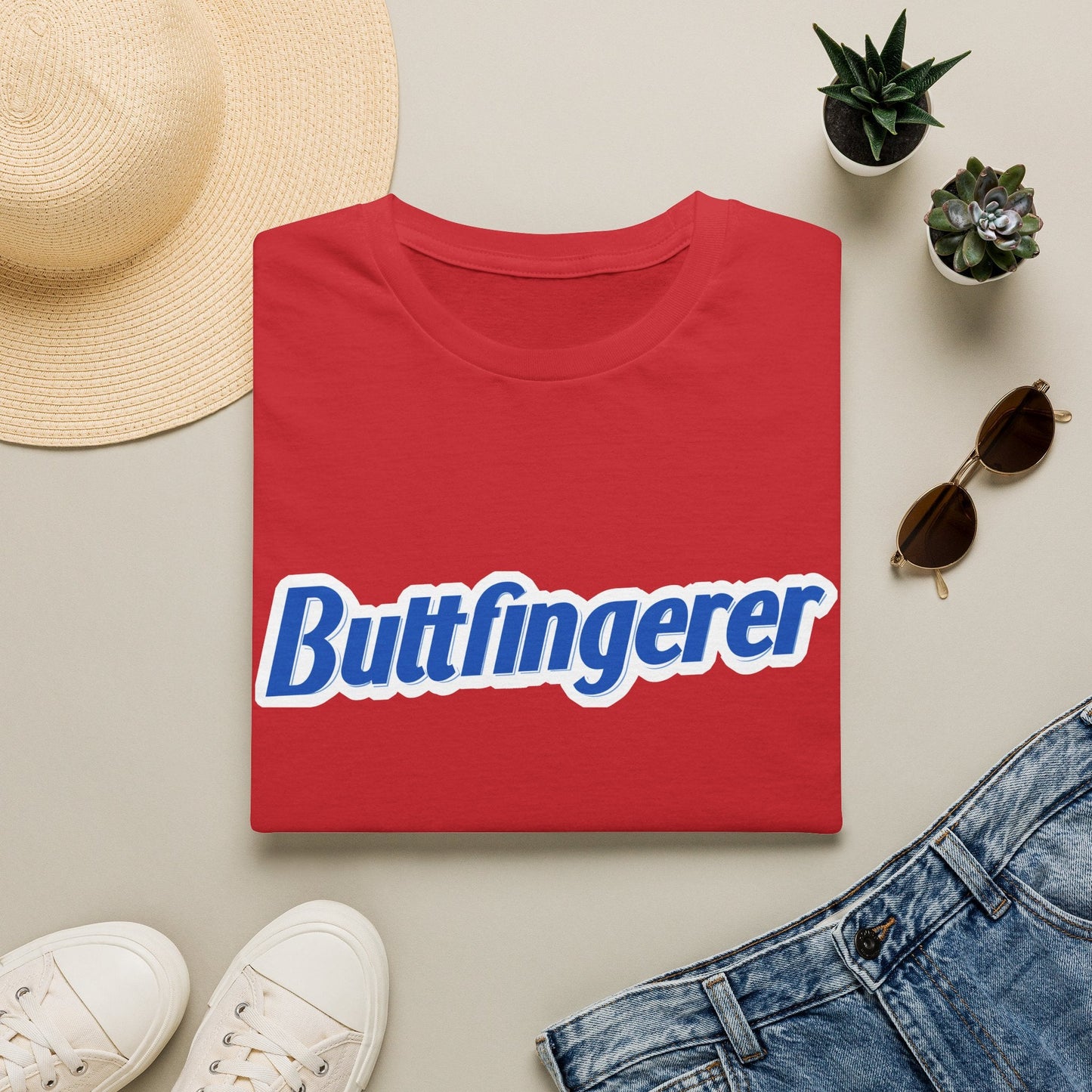 Buttfingerer T-Shirt — Funny Retro Script Tee for Sarcastic Humor Gifts