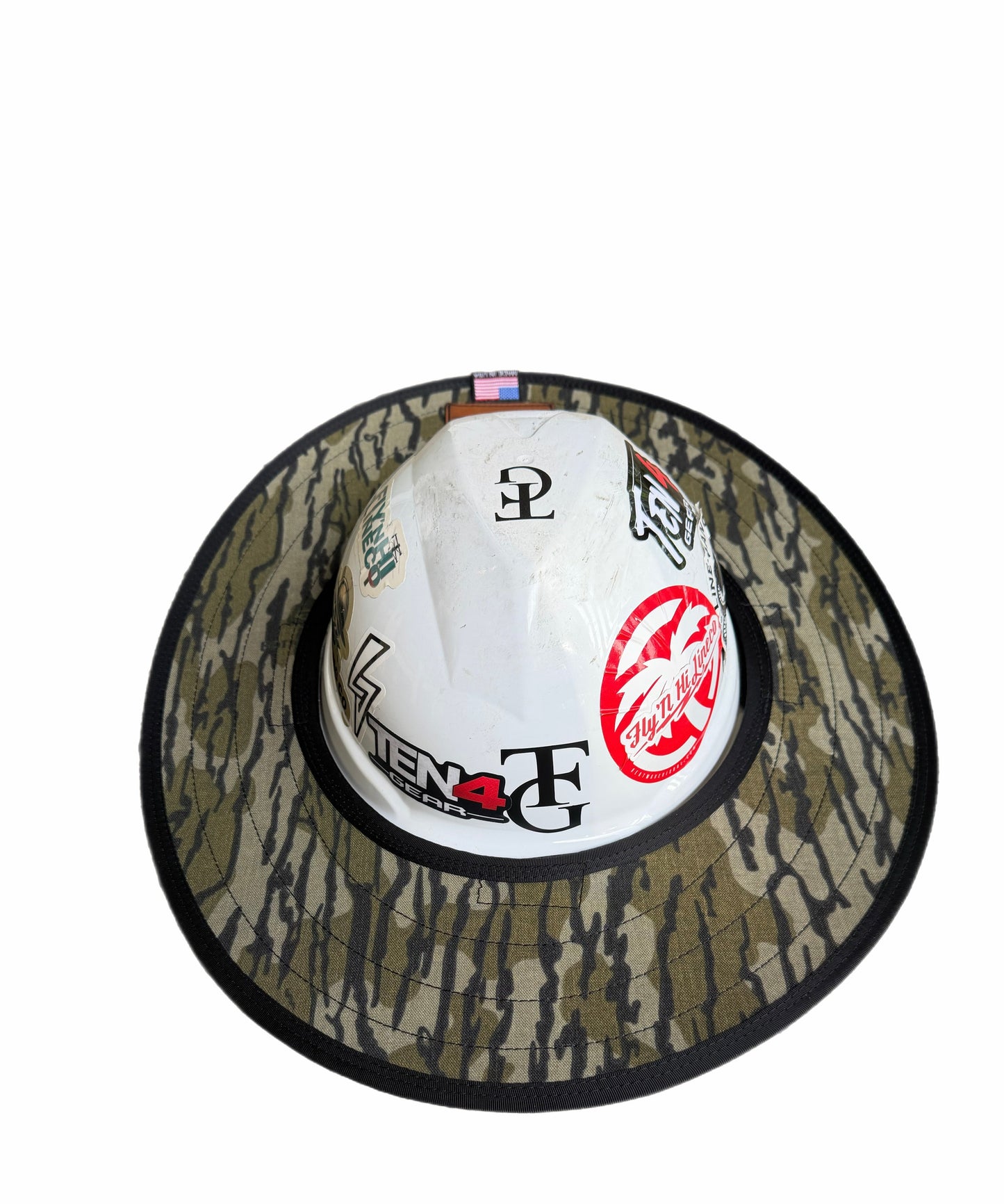 Bottomland Camo Hard Hat Sun Shade Visor – Water-Resistant Worksite Visor for Full Brim & Kask Hard Hats