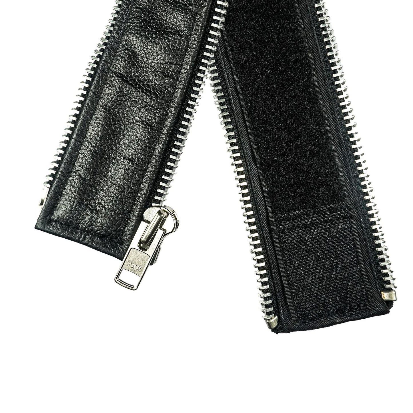 VXP51 Men's Black Universal Vest Expander Panel with Silver Aluminum Zip (Single Piece)