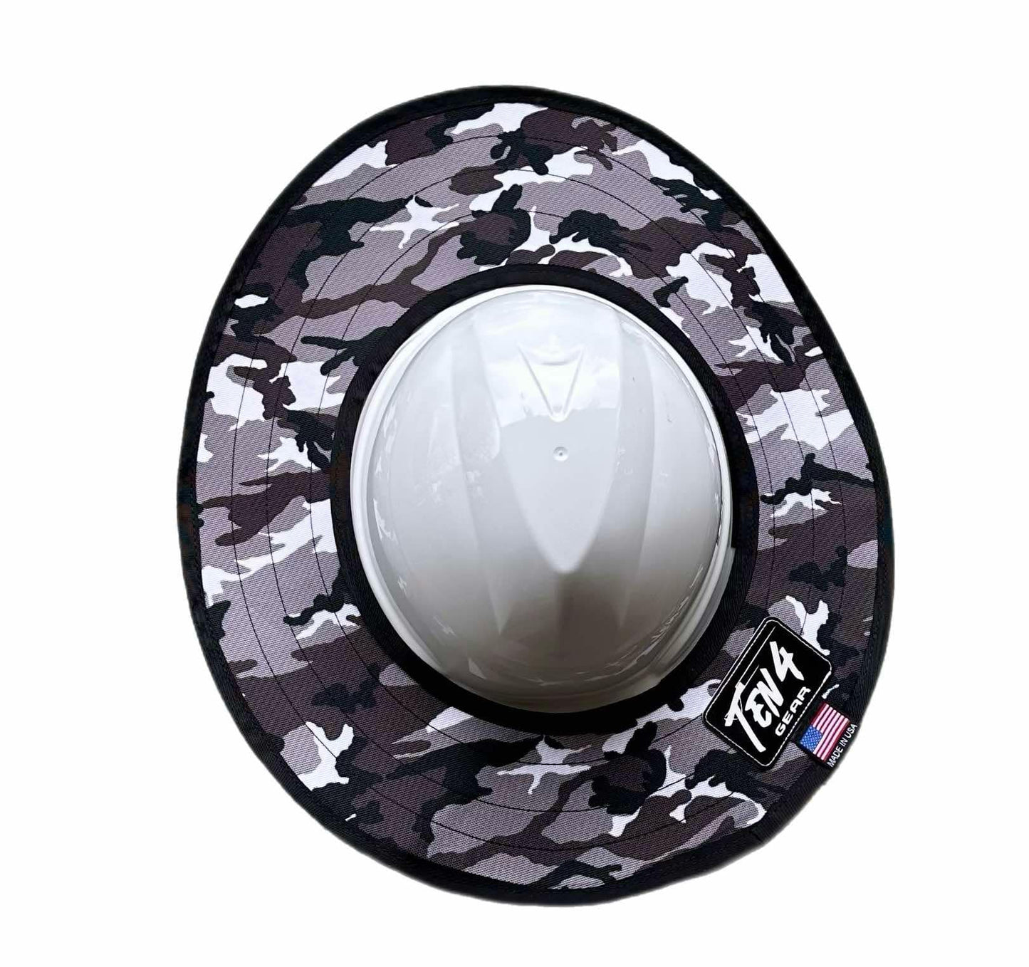 Urban Camo Hard Hat Sun Shade Visor – Water-Resistant Worksite Visor for Full Brim & Kask Hard Hats