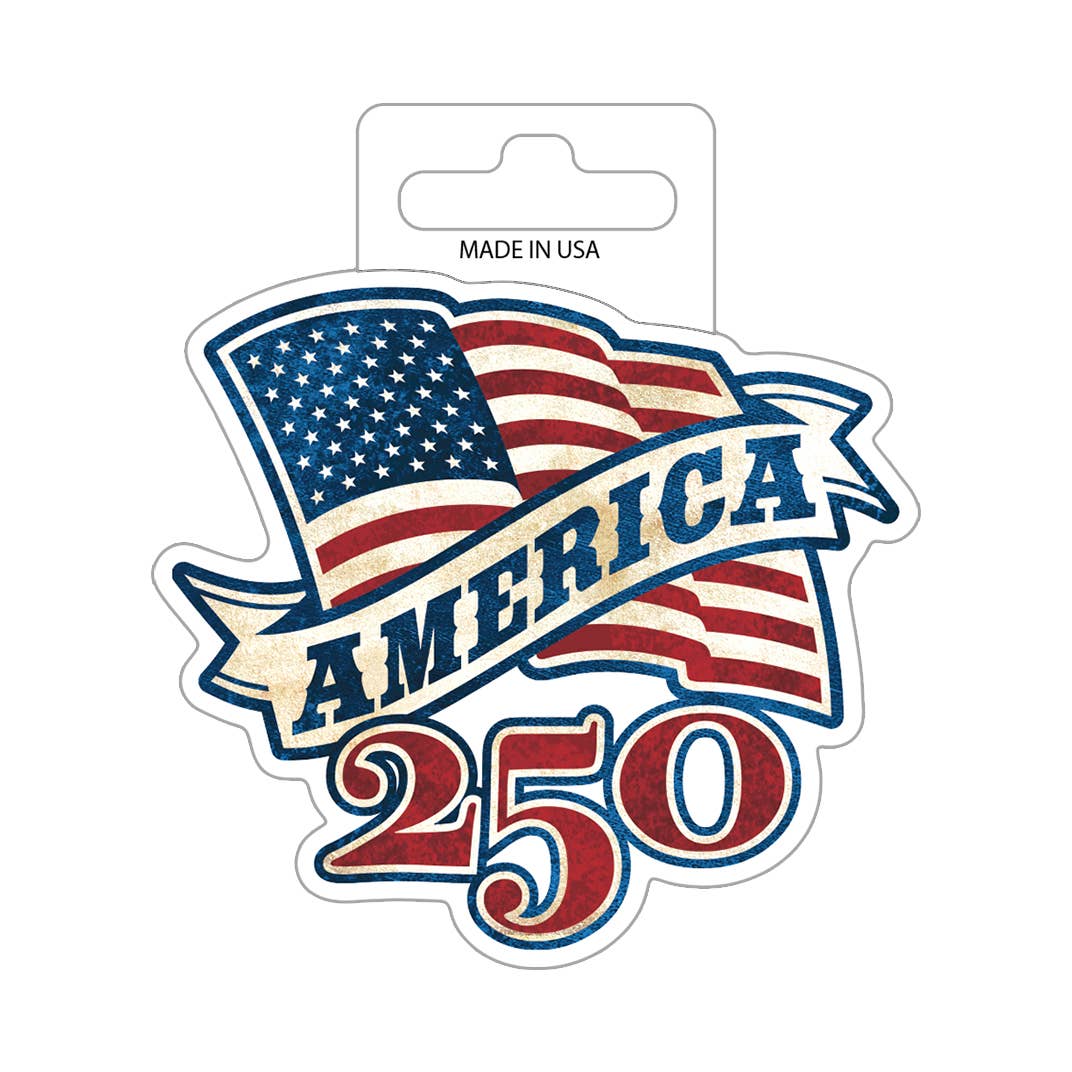 Sticker - America 250 Flag (Set of 8) 6mil vinyl