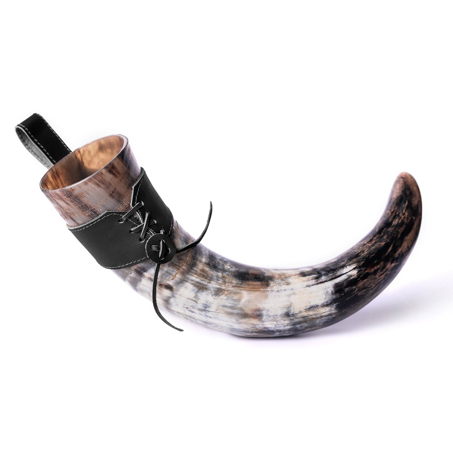 Drinking Horn with Leather Holster | "The Journeyman"