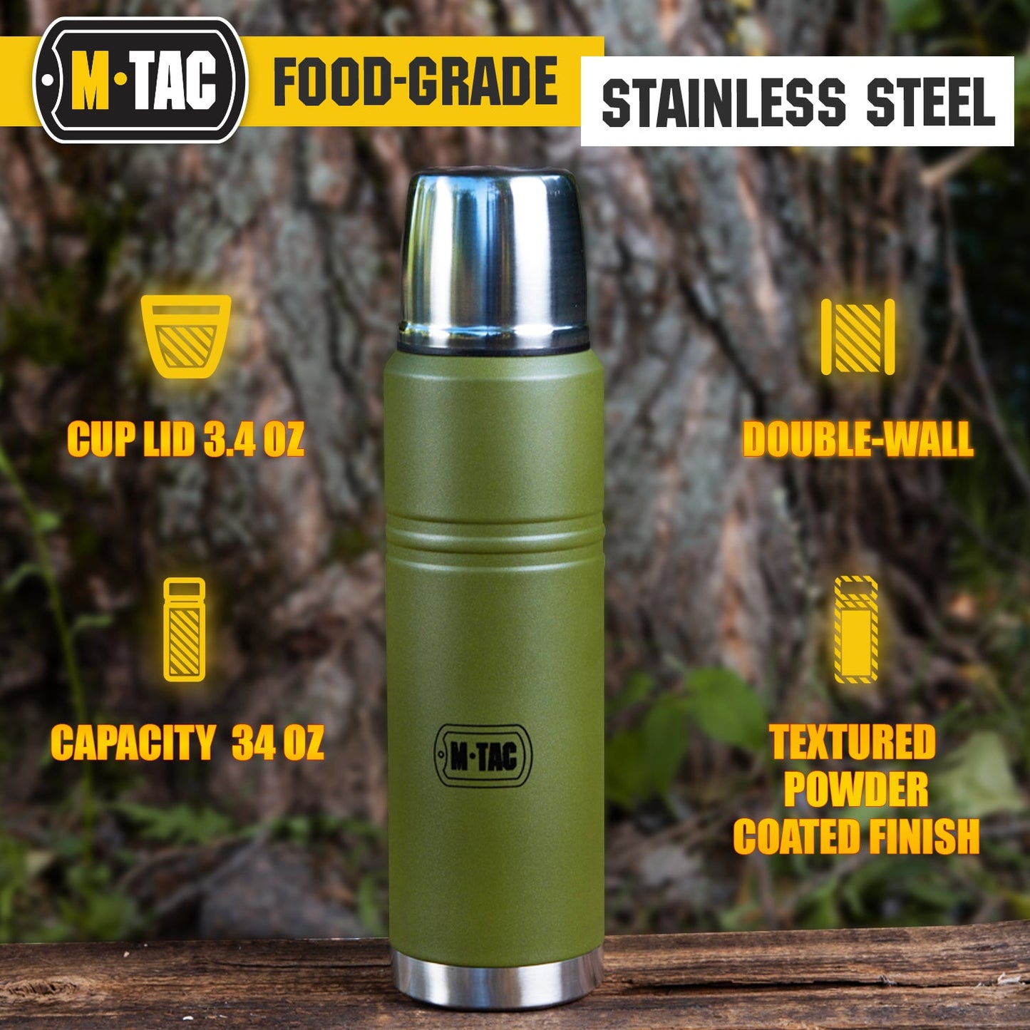 M-Tac Stainless Insulated Bottle 34 oz