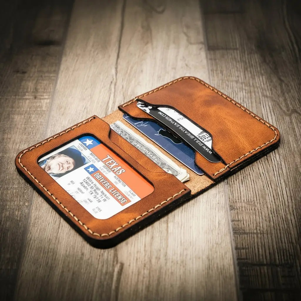 The Georgetown Minimalist Wallet in Chestnut Brown