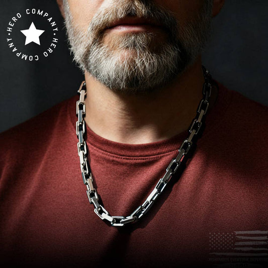 R.E.D. Remember Everyone Deployed Silver Necklace -Faire