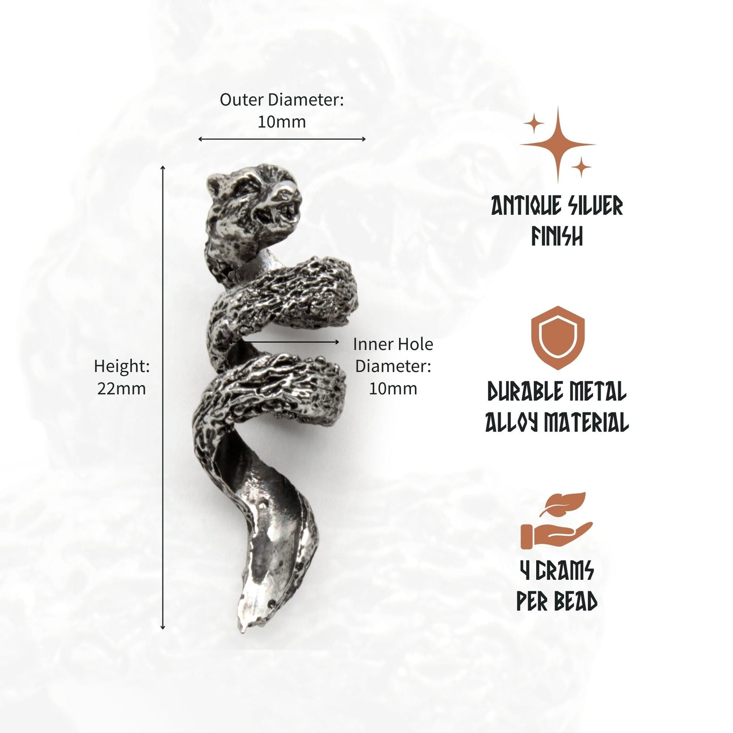 Fenrir Beard Rings (Silver - 8)