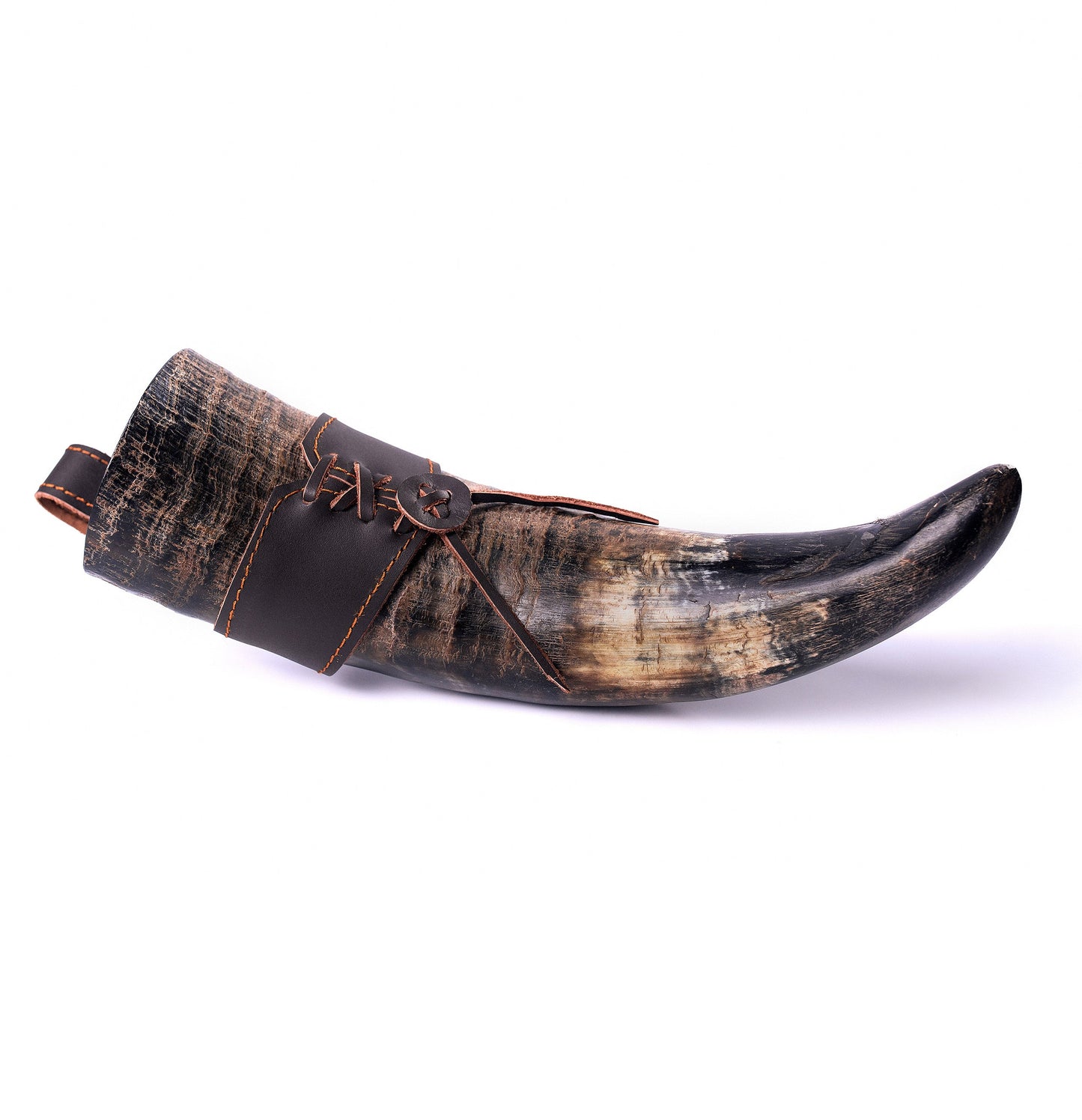 Drinking Horn with Leather Holster | "The Journeyman"