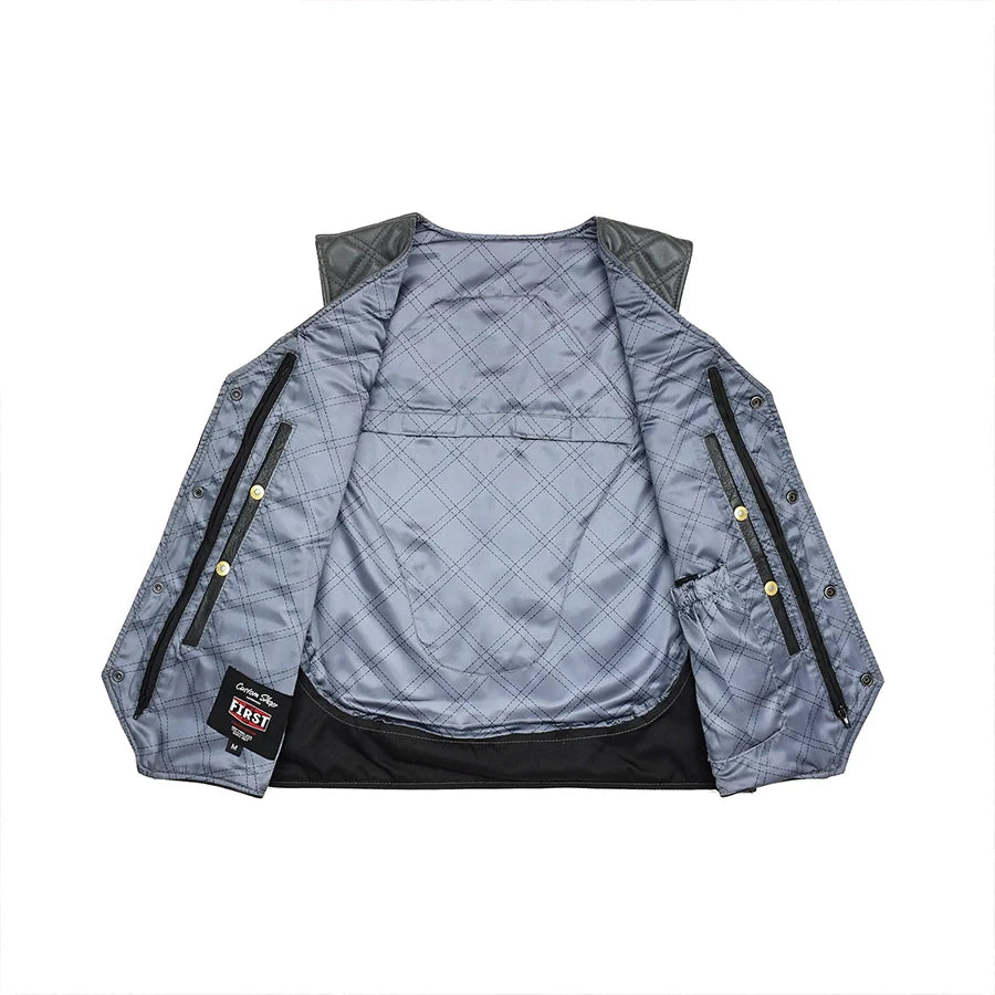 Hammer down Men's Western Style Leather Biker Vest