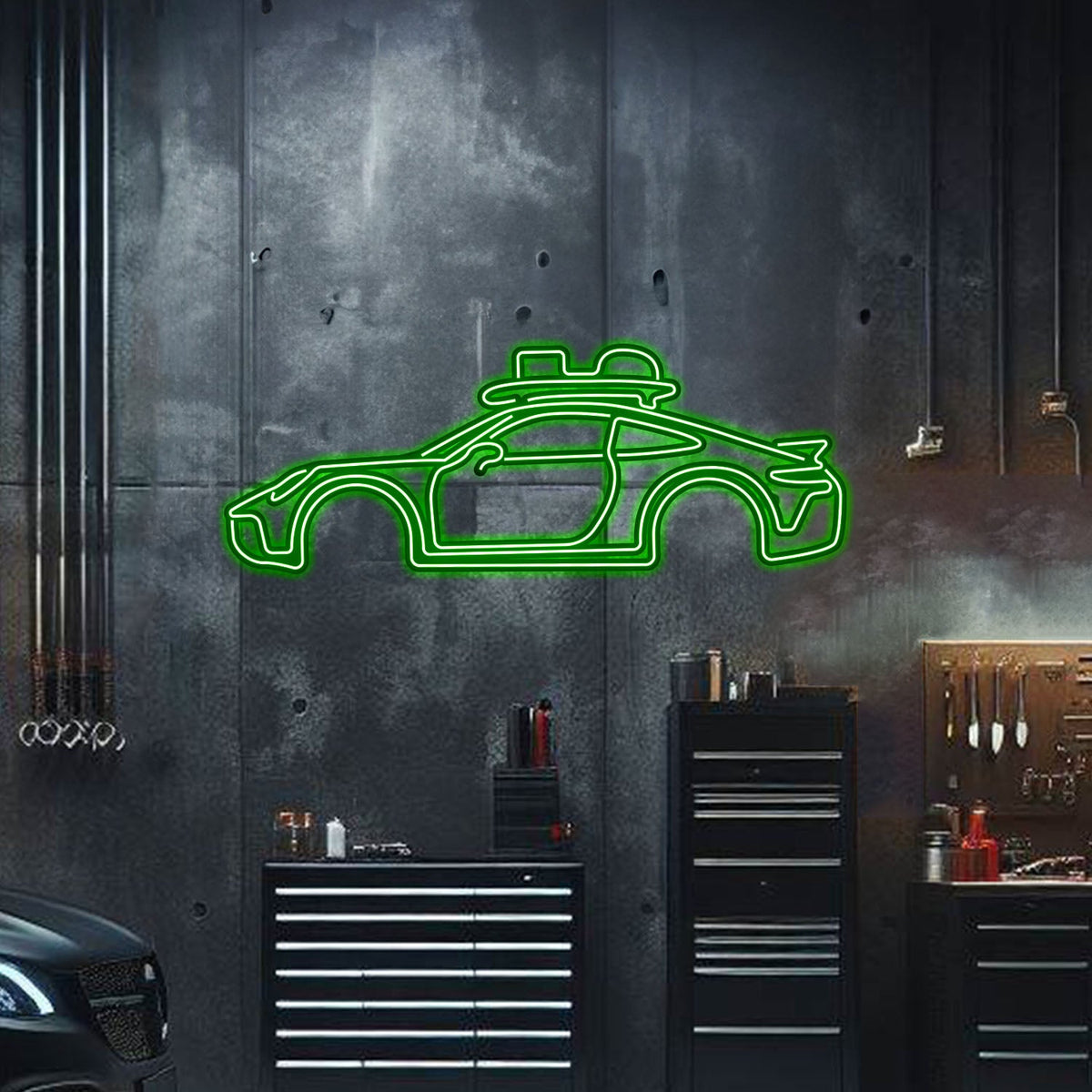911 Dakar Metal Neon Car Wall Art - MTN0043