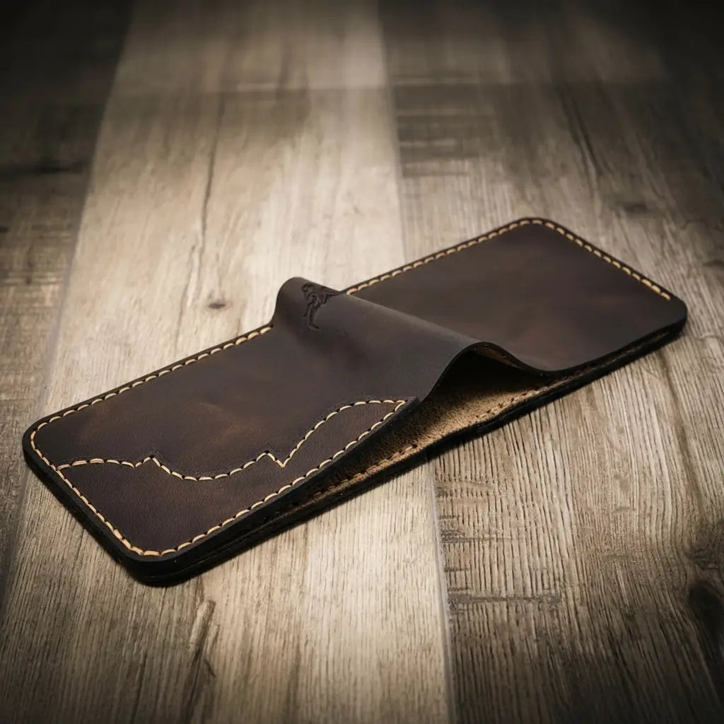 Western Bifold Wallet - Walnut Brown