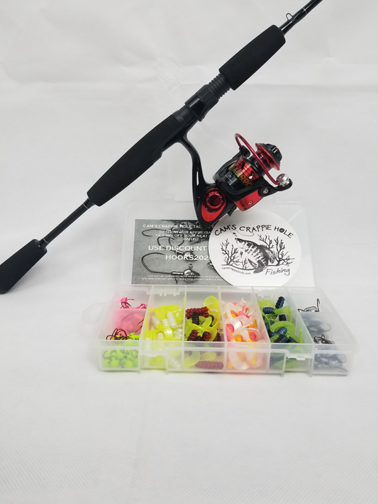 Cam's Complete 6'2" (8+1 BB Ball Bearing Reel) Magic Stix Curly Tail Combo  Special