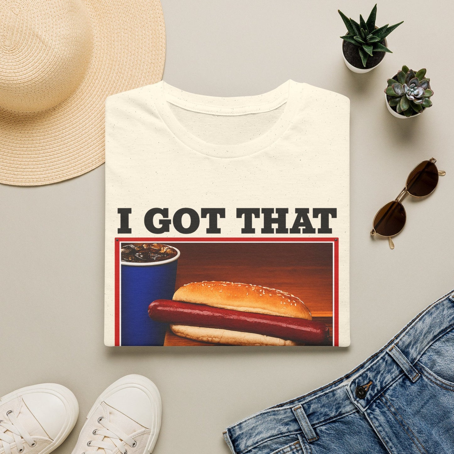 T-Shirt — 'I Got That Dog' Vintage Grocery Graphic Tee