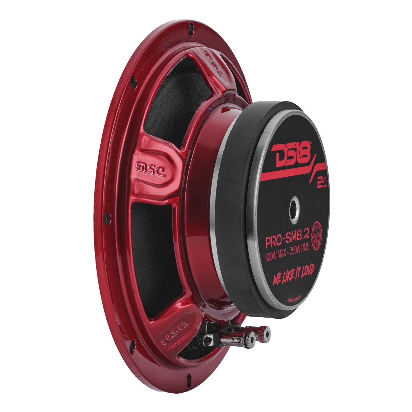 PRO 8" Slim Water-Resistant Mid-Range Loudspeaker | 250W RMS 2-Ohm