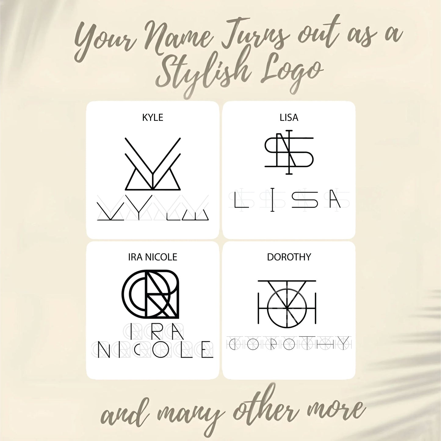 Name Logo Necklace - White Gold