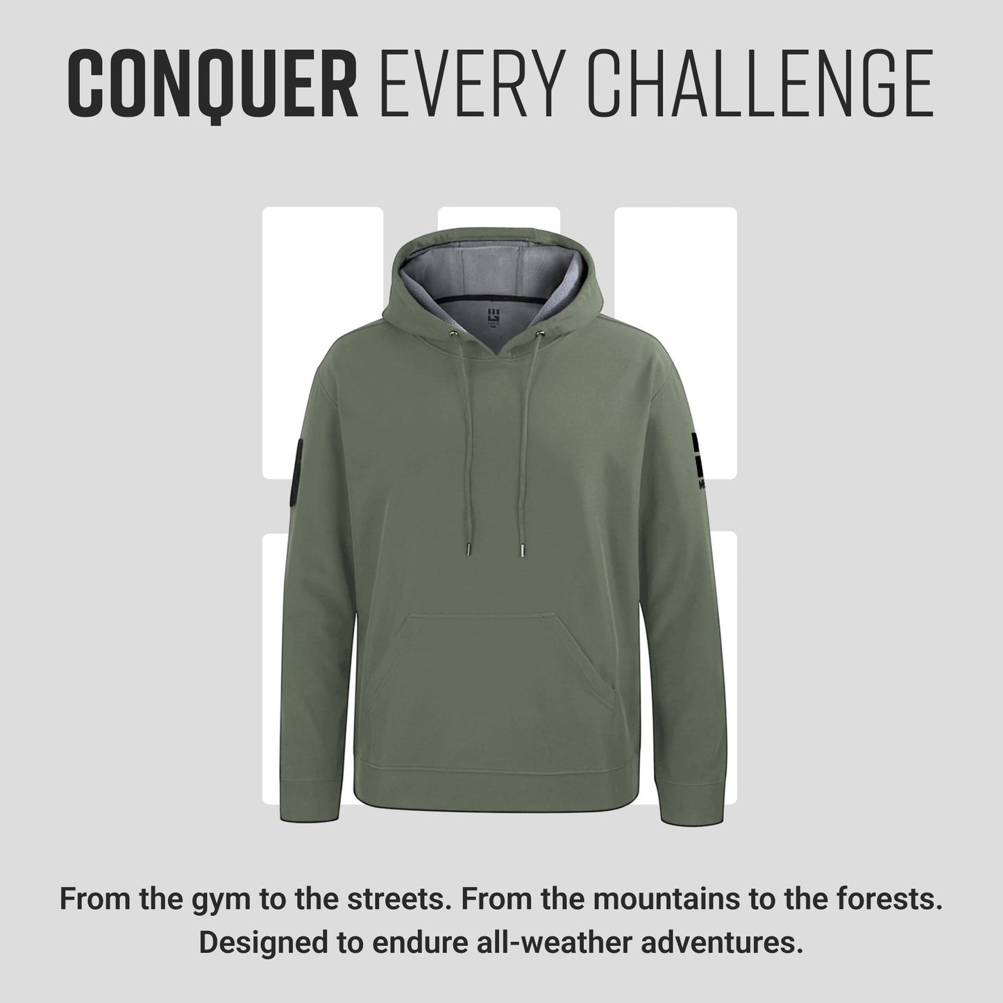 MudGear All-Weather Warrior Hoodie - Olive Drab Green