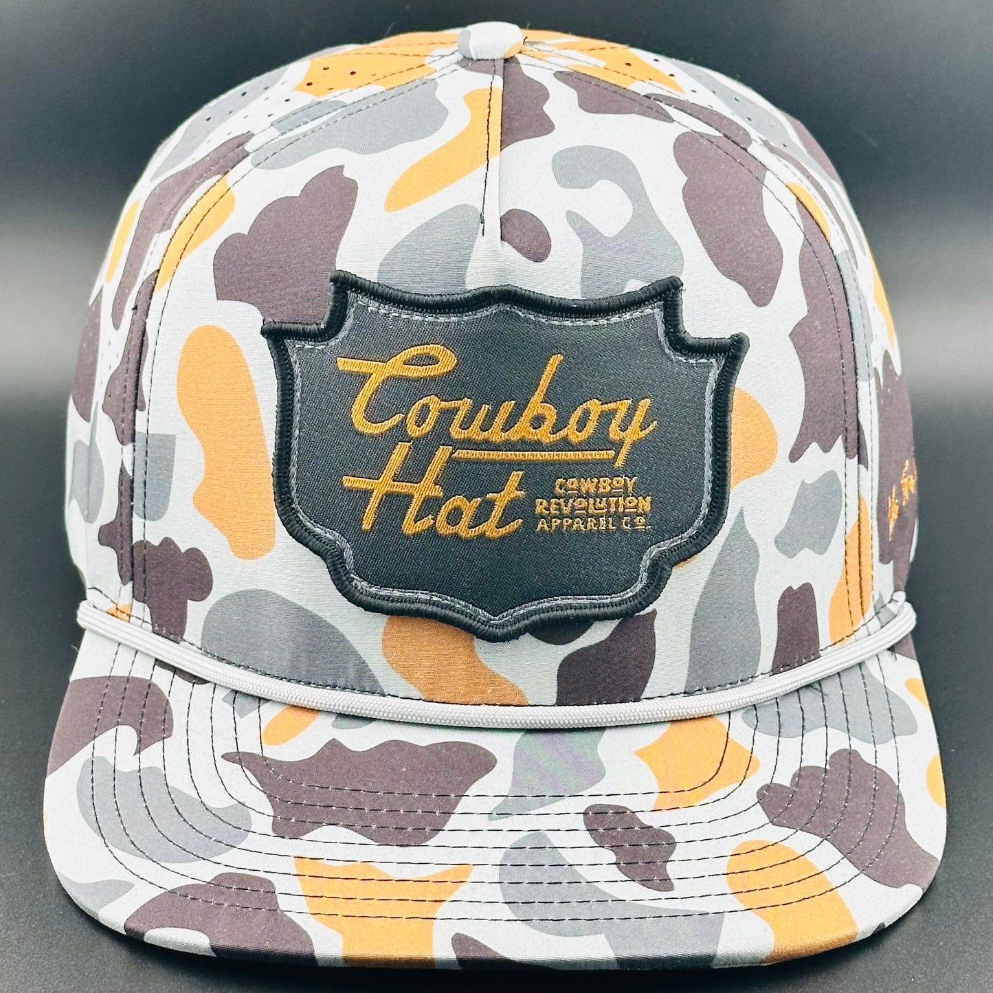 Concrete Camo Patch “Cowboy Hat” - Performance Rope Hat