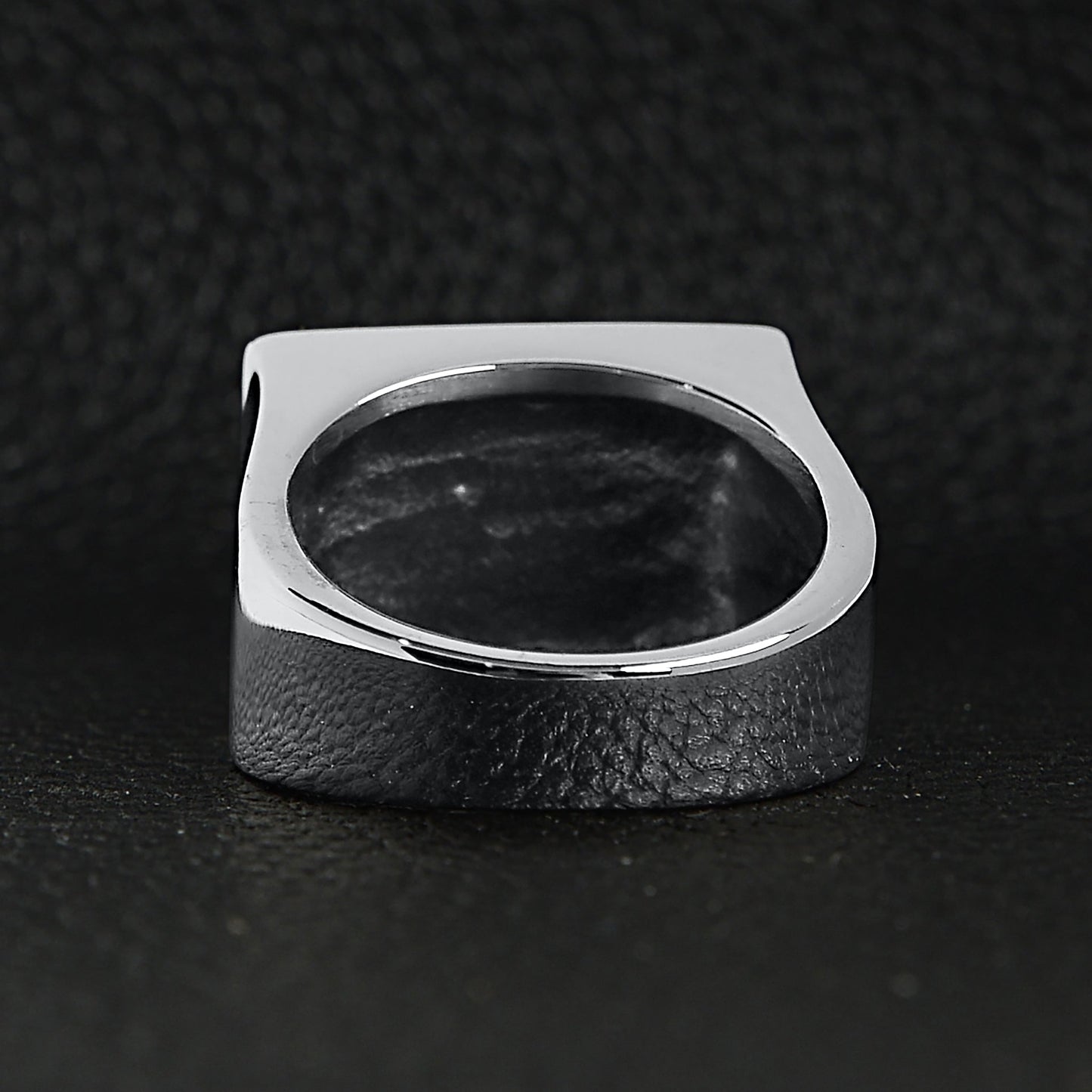 Stainless Steel Motorcycle Club MC Insignia Signet Ring
