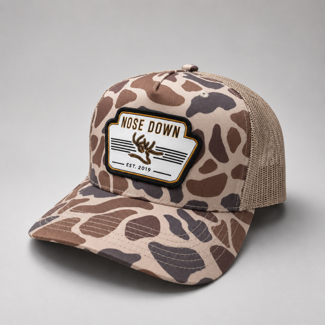 Vintage White Woven Trucker