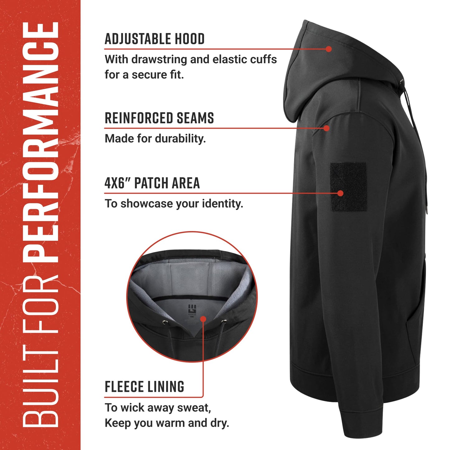 MudGear All-Weather Warrior Hoodie - Black