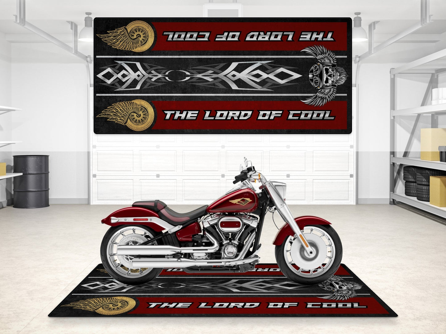 MPM Motorcycle Mat for Cruiser Motorcycle "The Lord of Cool" - MM7308