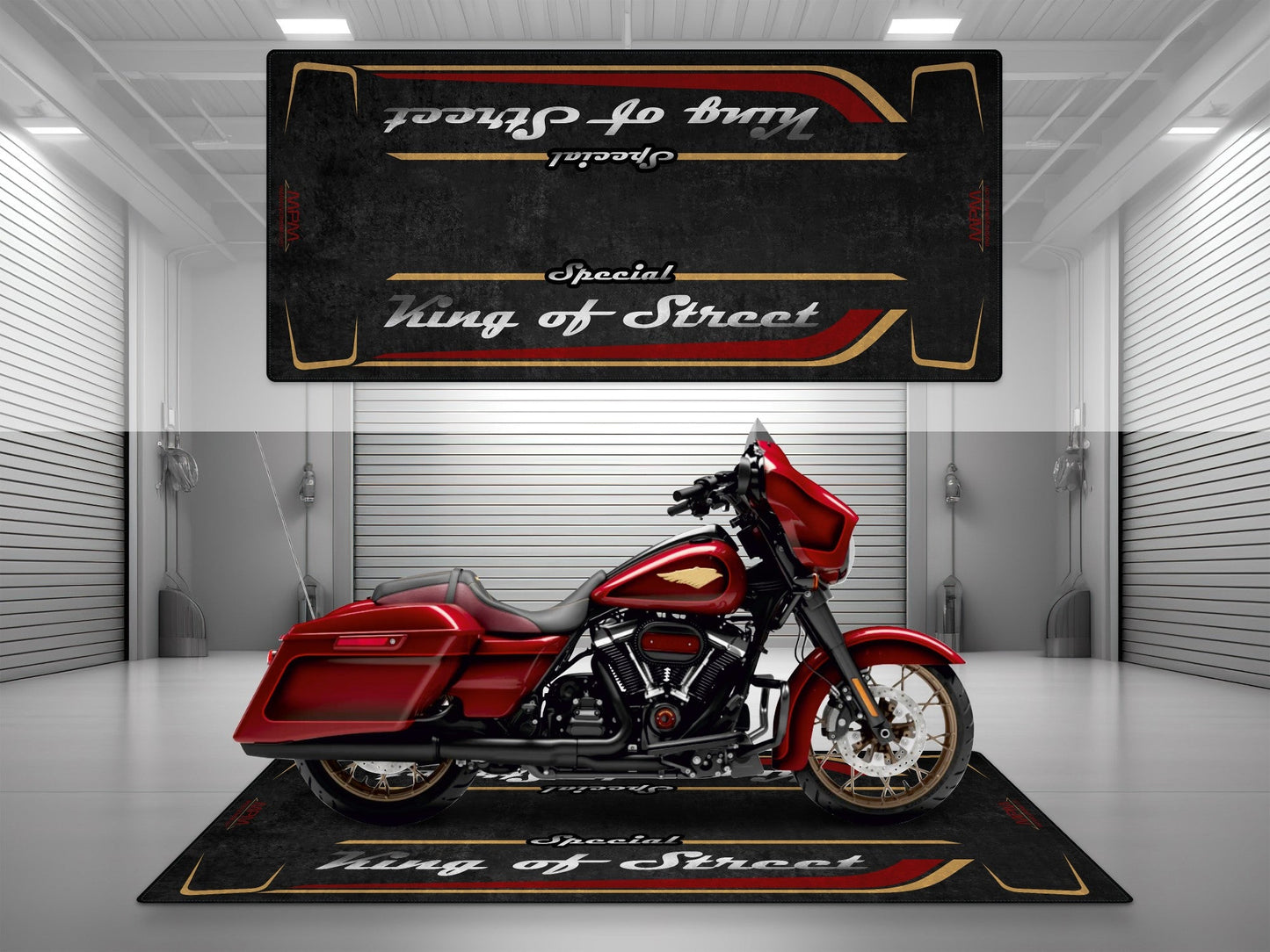 MPM Motorcycle Mat for Cruiser Motorcycle "Special King of Street" - MM7345