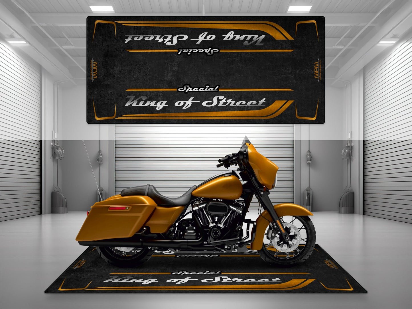 MPM Motorcycle Mat for Cruiser Motorcycle "Special King of Street" - MM7345