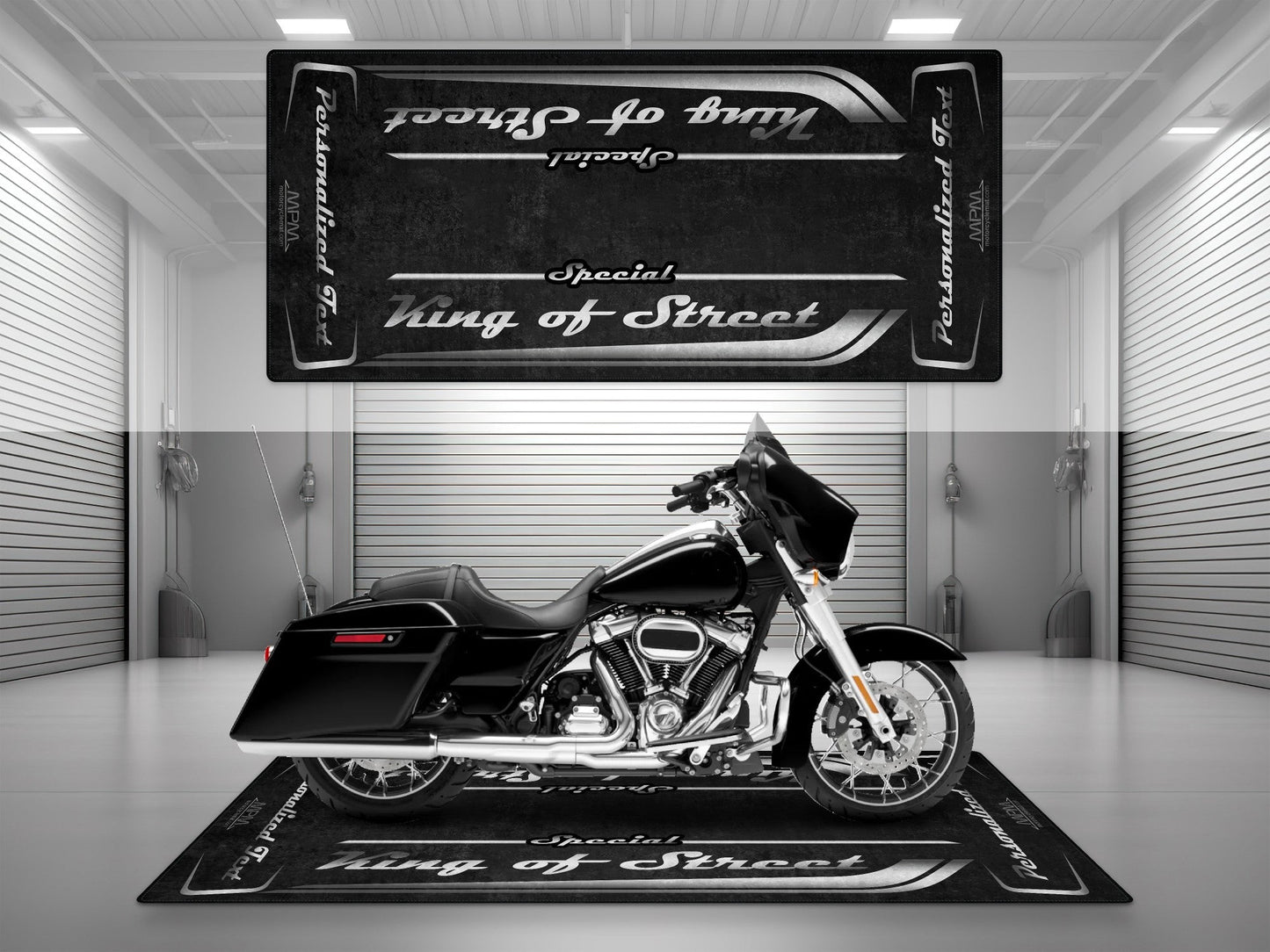 MPM Motorcycle Mat for Cruiser Motorcycle "Special King of Street" - MM7345
