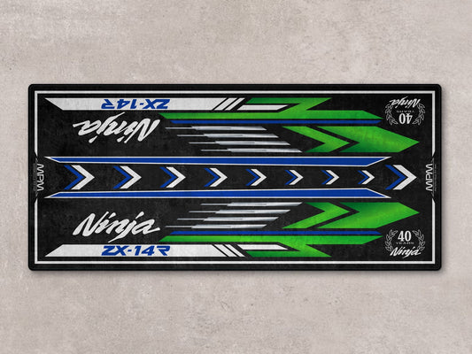 MPM Motorcycle Mat for Kawasaki Ninja ZX-14R 40th Anniversary - MM7402