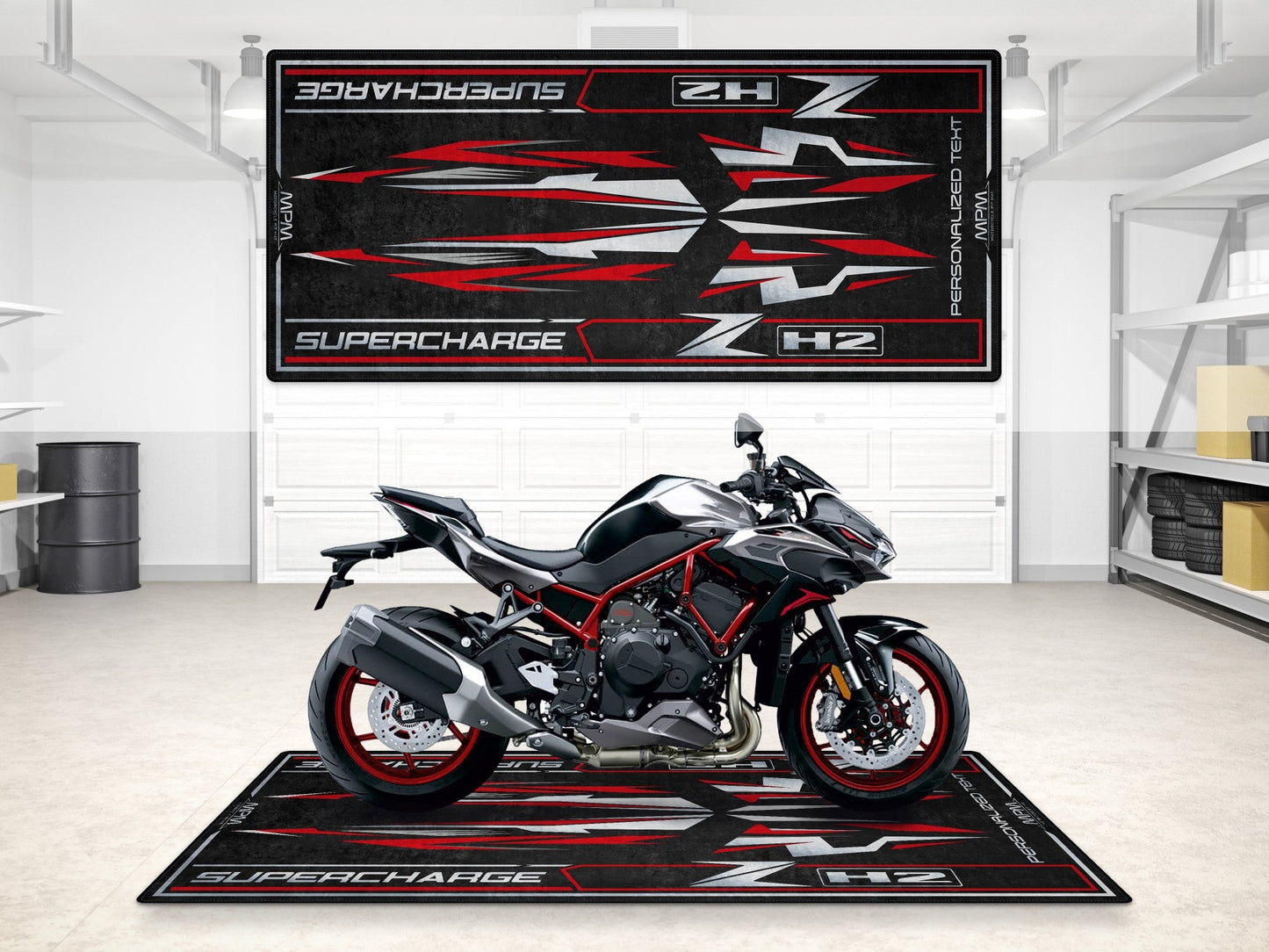 MPM Motorcycle Mat for Kawasaki ZH2 - MM7418