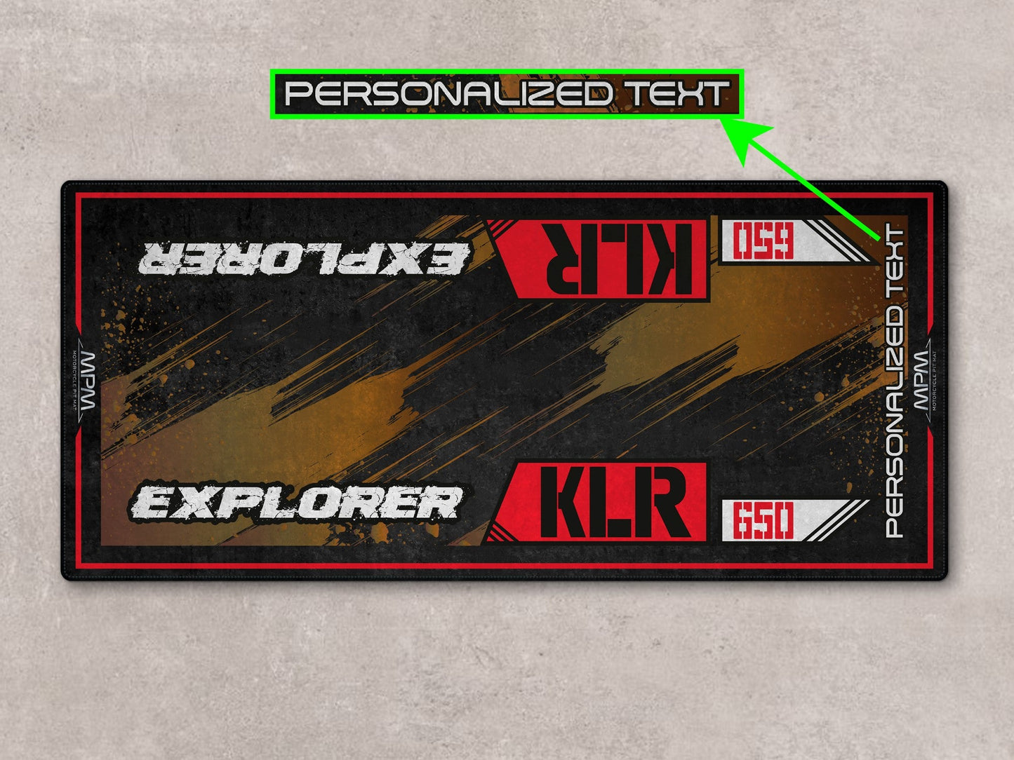 MPM Motorcycle Mat for Kawasaki KLR 650 - MM7431