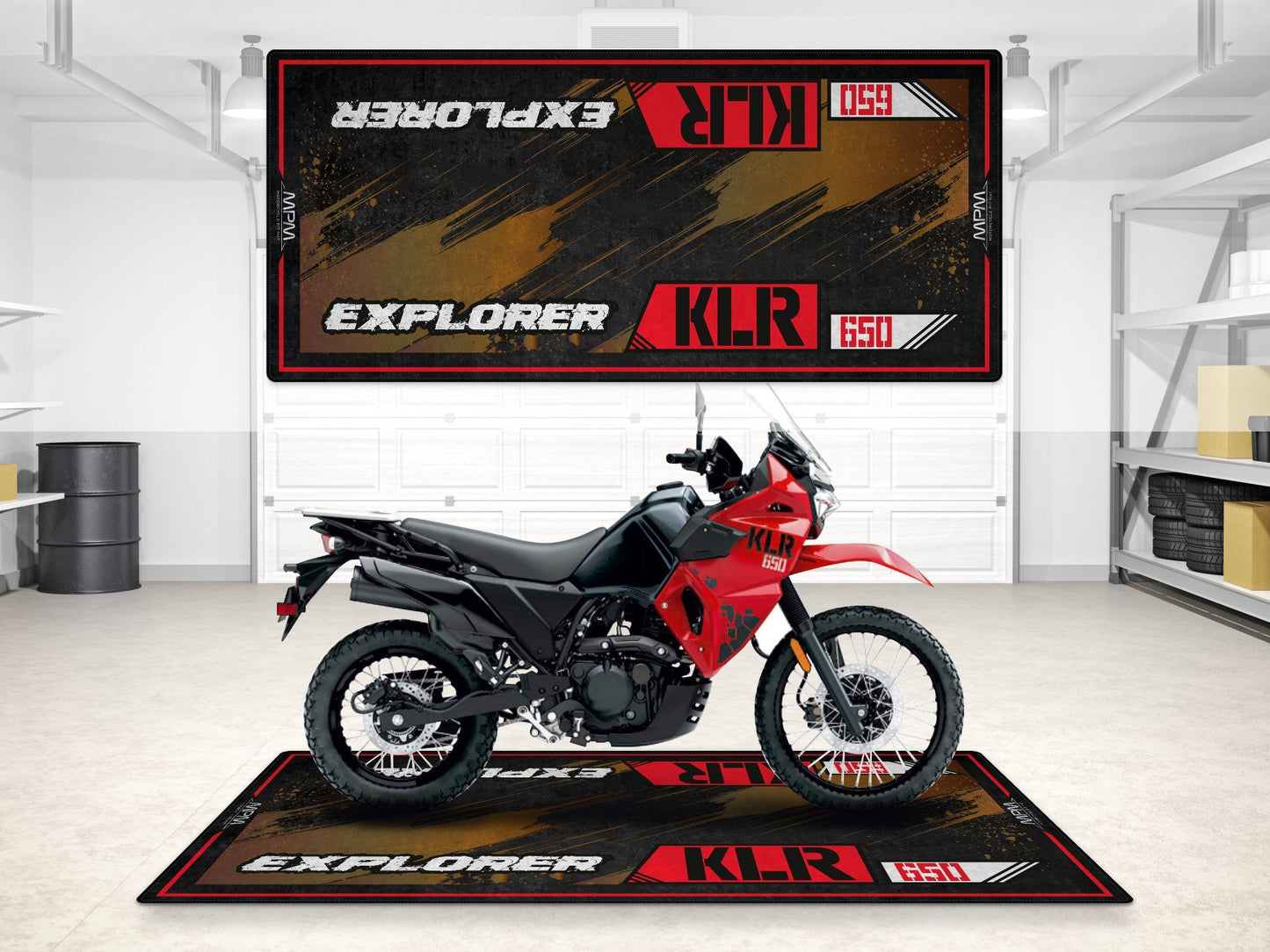 MPM Motorcycle Mat for Kawasaki KLR 650 - MM7431